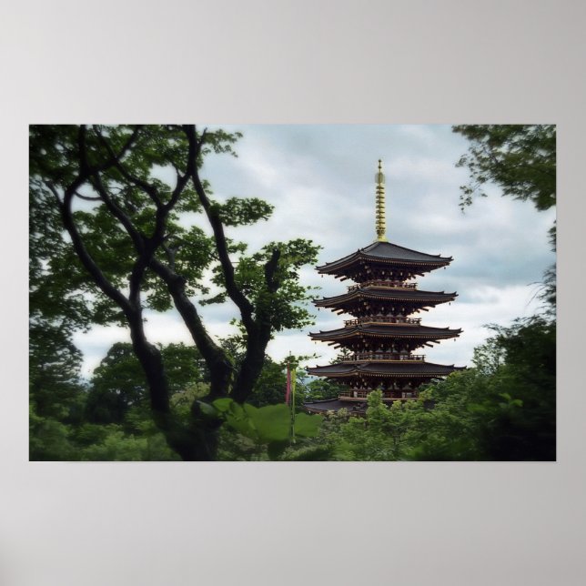 Póster Forest Pagoda - Japão (Frente)