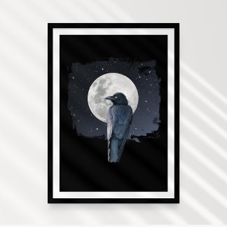 Poster Forest Raven Cold Moon