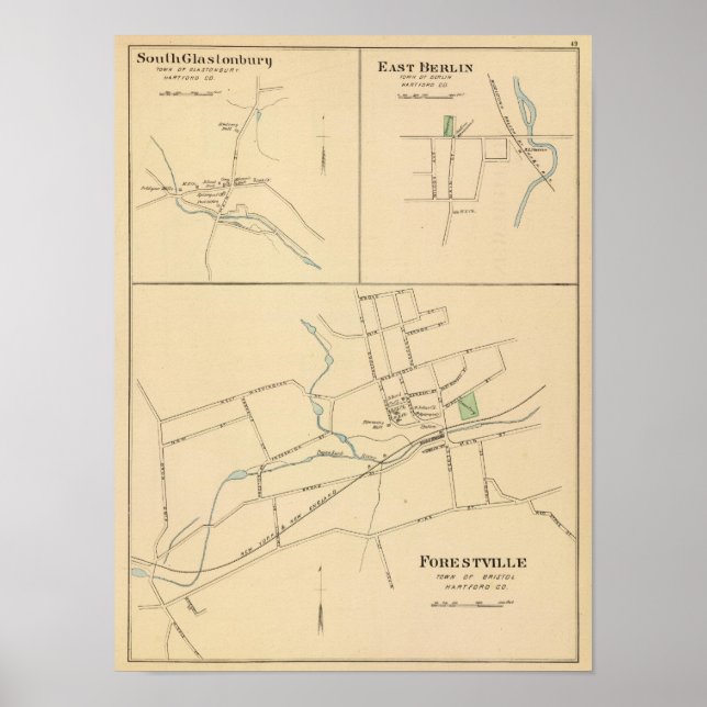 Póster Forestville, S Glastonbury, E Berlin (Frente)