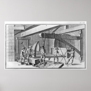 Poster Forjando uma âncora, da "enciclopédia" por Denis