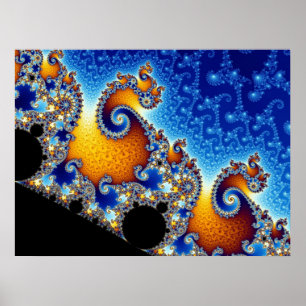 Póster Forma ajustada do Fractal de Mandelbrot