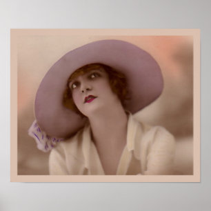 Póster "Forma da senhora cor-de-rosa" vintage