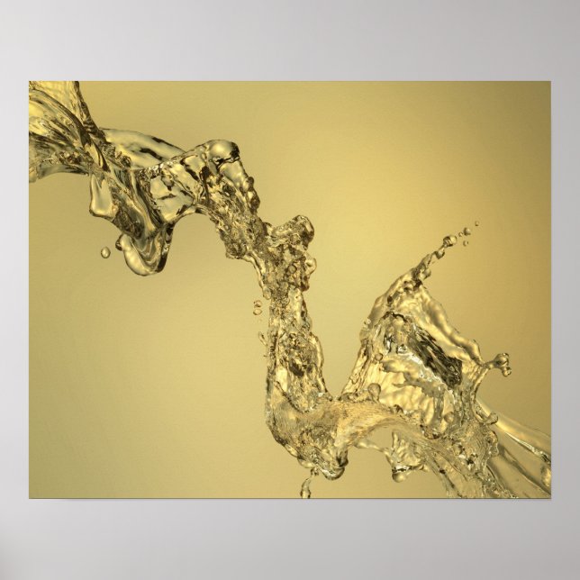 Poster Forma de abstrato formada por água salgada (Frente)