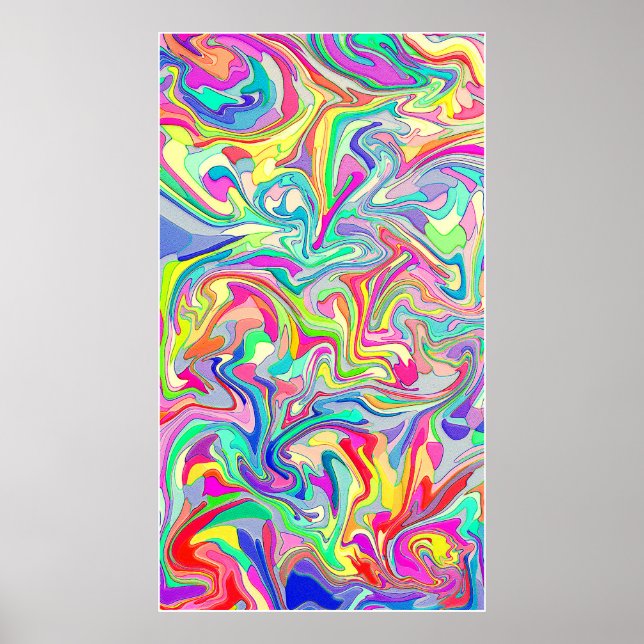 Poster Forma de Arte Clássica Abstrata (Frente)