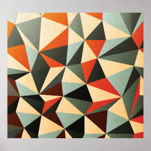 Poster Forma de diamante: Abstrato Vintage Design