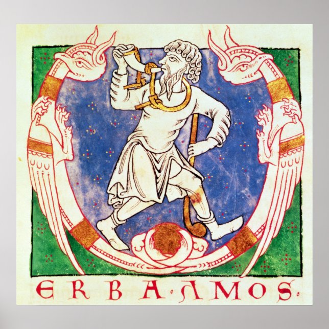 Poster Forma de duas criaturas aladas com entrelaçadas (Frente)