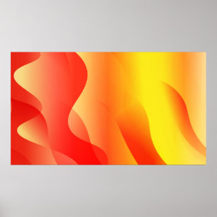 Poster Forma de Onda Geométrica com Abstrac Desfocado Gra