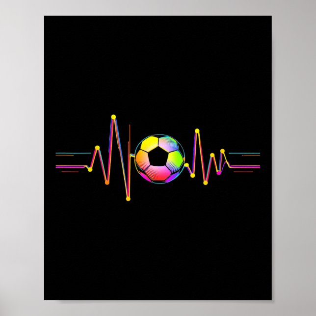 Poster Forma de onda Ll de futebol (Frente)
