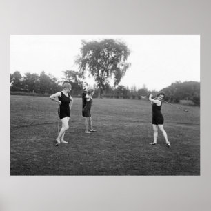 Póster forma do golfe do 1920
