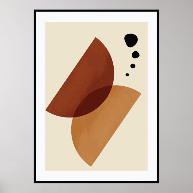 Poster Forma orgânica abstrata (Frente)