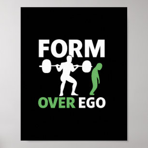 Poster Forma Sobre Ego Gym Pesando Desenho De Montagem