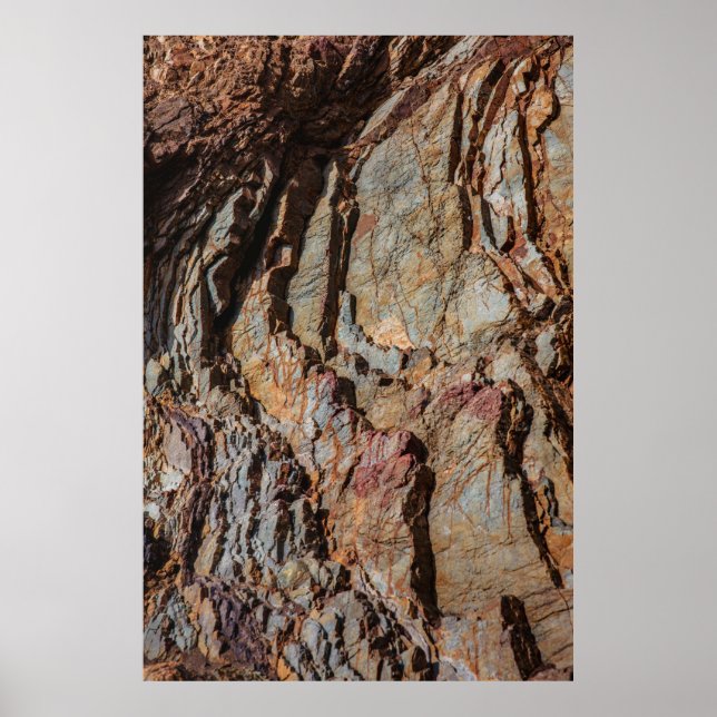 Poster Formação de rochas pretas e castanhas (Frente)