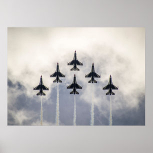 Póster Formação do delta dos Thunderbirds