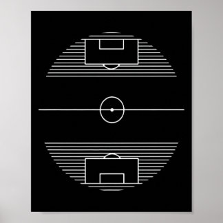 Poster Formação Minimalista de Futebol para Fãs e Gerenci