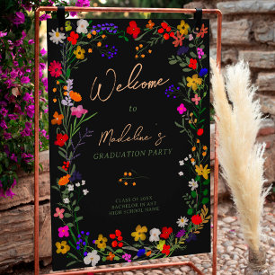 Poster Formação moderna de flores silvestres de chic boho