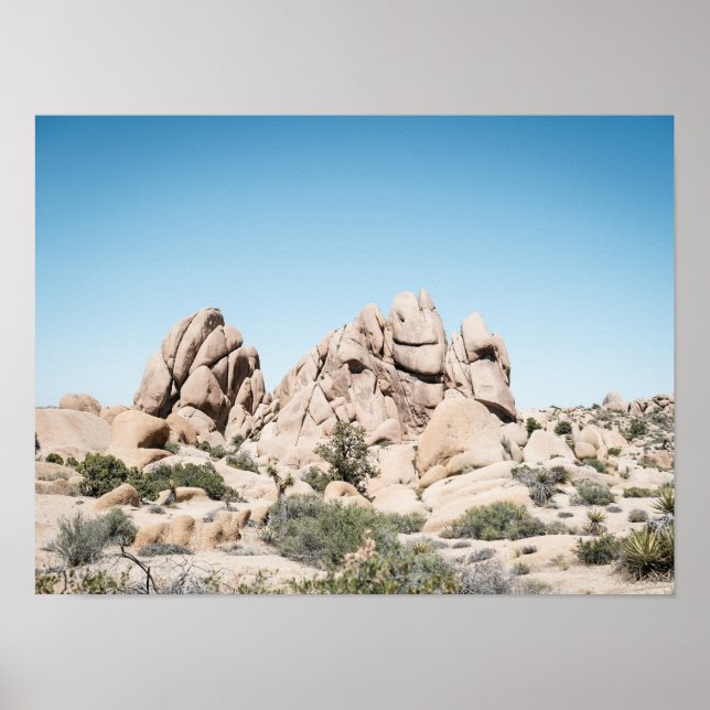 Poster Formação Rochosa do Deserto Joshua Tree Califórnia (Frente)