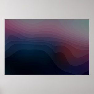 Poster Formações 14-B - Arte Abstrato púrpura