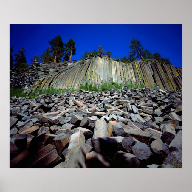 Poster Formações Basalt de Devils Postpile (Frente)