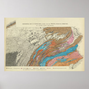 Póster Formações geological de Penn