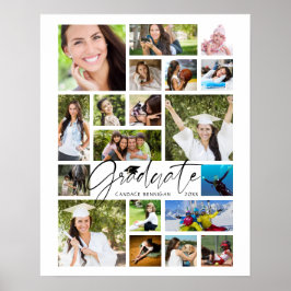Poster Formando 19 Photo Collage Script White Personaliza