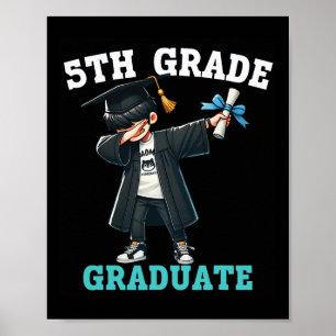Poster Formando De Graduação Engraçado De 5 Boys Dabbing 