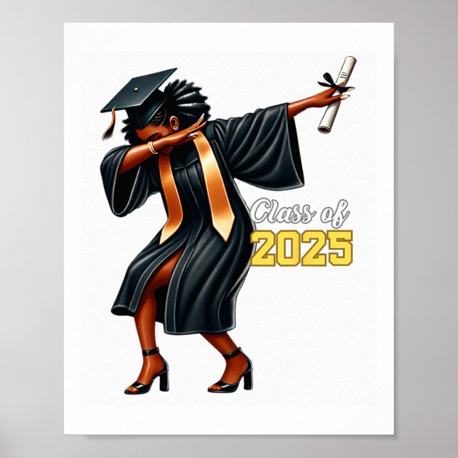 Poster Formando De Graduação Engraçado De Dabbing Cl De 2 (Frente)