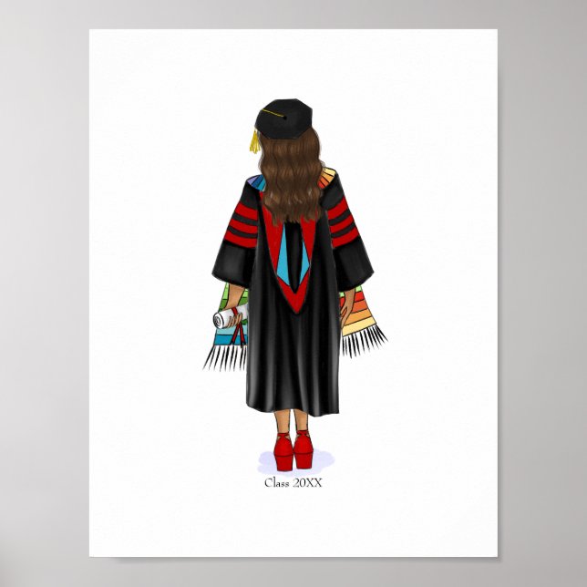 Poster Formando de Latina PhD com Ano de Classe Personali (Frente)