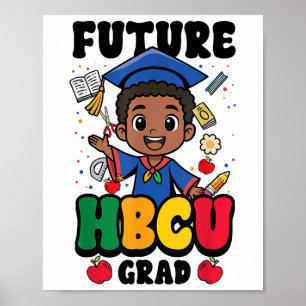 Poster Formando Hbcu Futuro Graduado na Escola de Históri