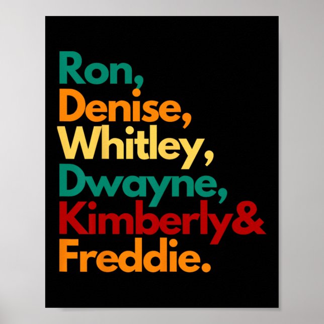 Poster Formandos Da Escola Preta Hbcu Whitley Retro Para  (Frente)