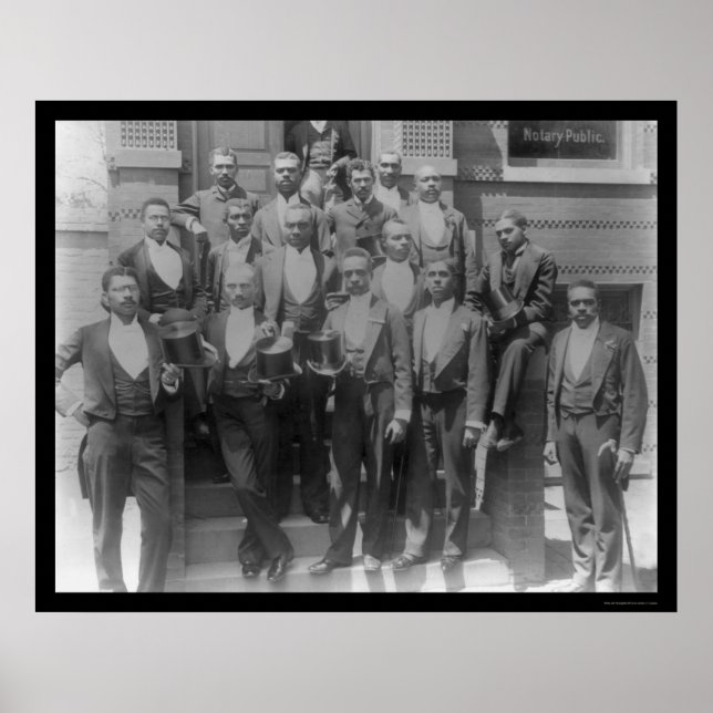 Póster Formandos de Direito da Universidade Howard 1899 (Frente)