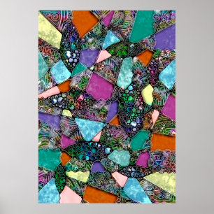 Poster Formas abstratas muito coloridas arte 11