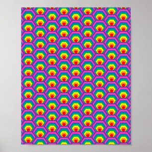 Poster formas Abstrato coloridas