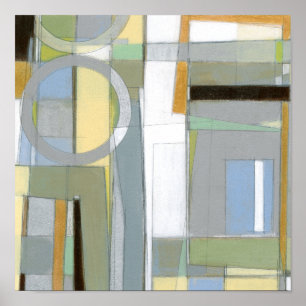 Póster Formas Abstrato coloridas geométricas