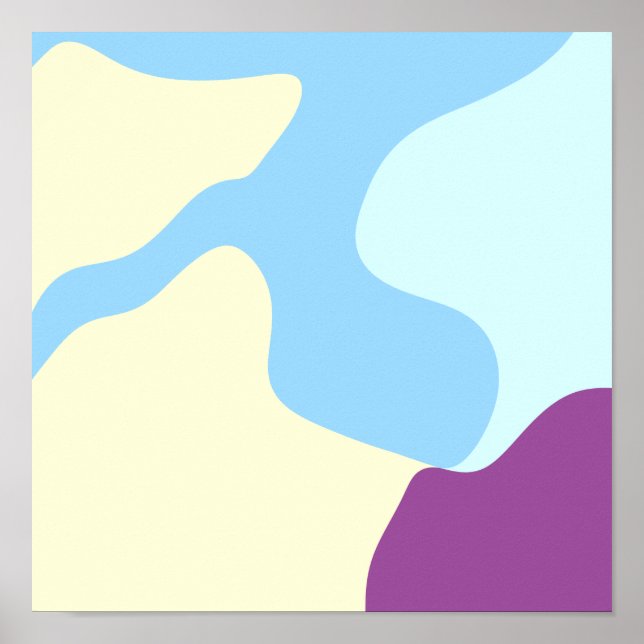 Poster Formas abstrato orgânicas (Frente)