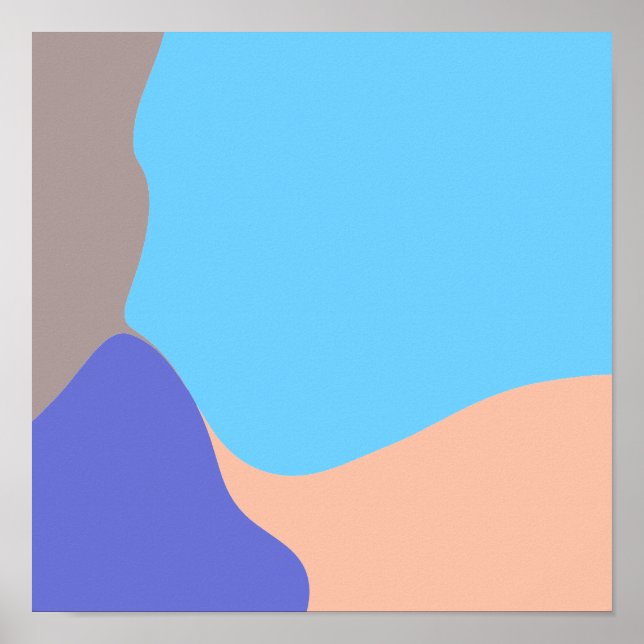 Poster Formas abstrato orgânicas (Frente)