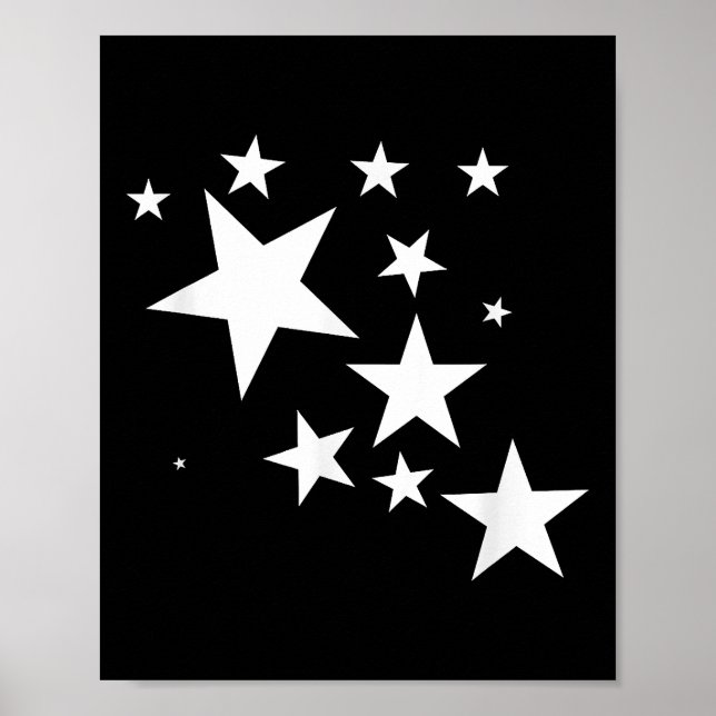 Poster Formas Brancas - Presente de Design de Padrão de E (Frente)