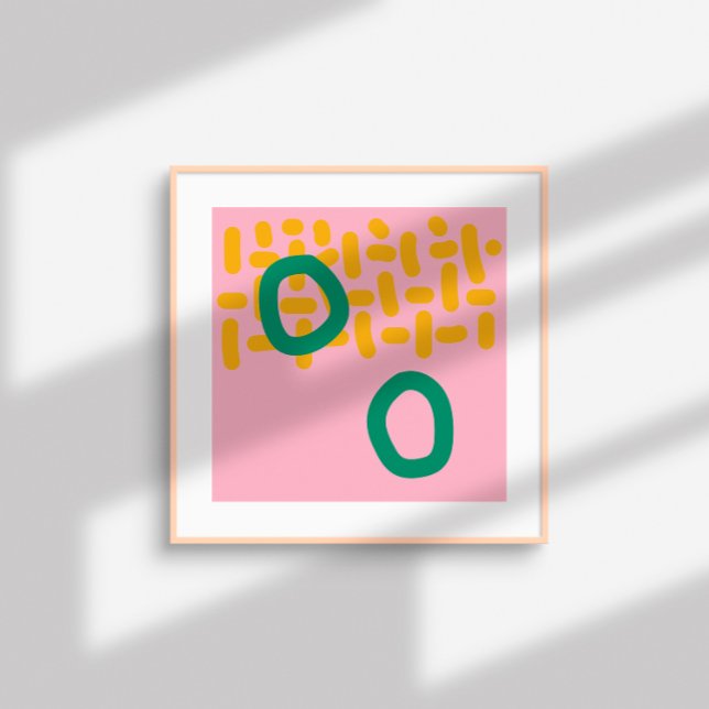 Poster Formas de Abstrato contemporâneas - cor-de-rosa ve (Criador carregado)