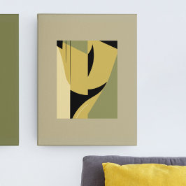 Poster Formas de Abstrato moderno em tons sujos Definidos