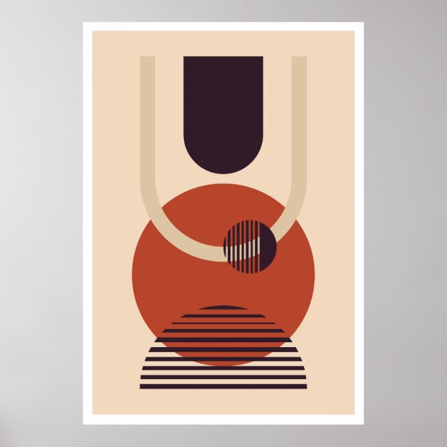 Poster formas de arte de abstrato (Frente)