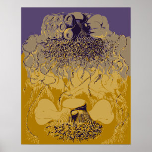 Poster Formas de arte do mar profundo, Siphonophorae