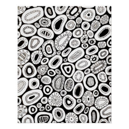 Póster Formas Disformes Aleatórias de Arte Abstrata