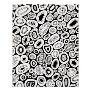 Póster Formas Disformes Aleatórias de Arte Abstrata