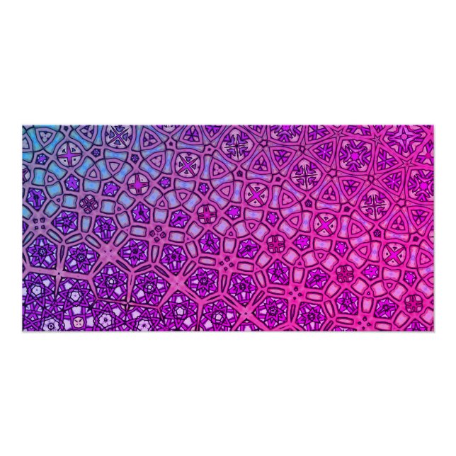 Póster Formas Diversas em Poster roxo em movimento (Frente)