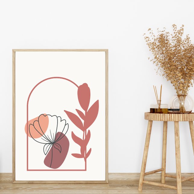 Poster Formas Geométricas abstrato Boho Estilo Folhagem F (Criador carregado)