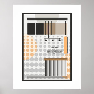 Poster formas geométricas bauhaus pôster clássico