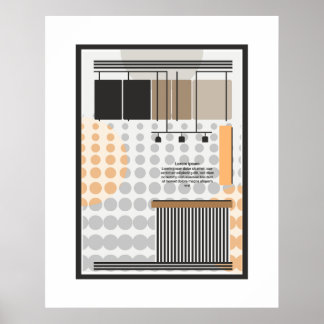 Poster formas geométricas bauhaus pôster clássico