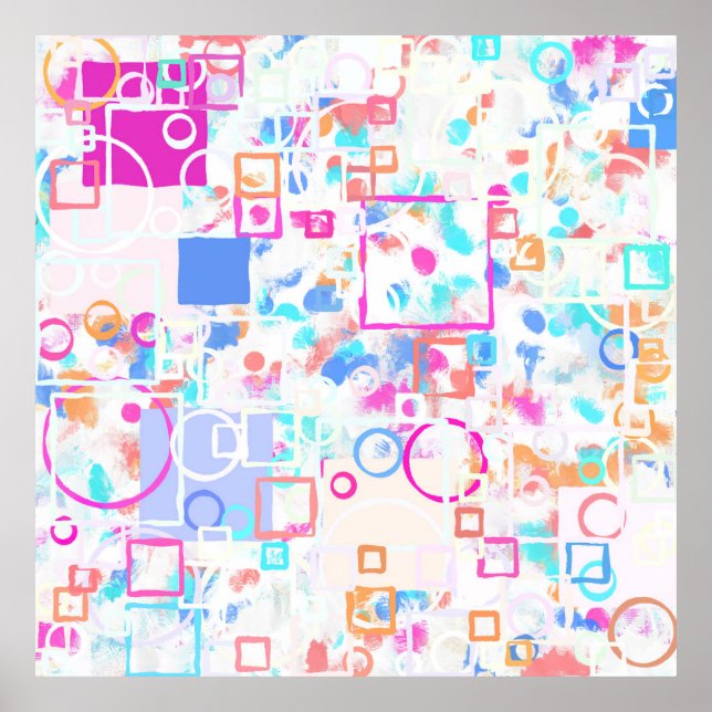 Poster Formas Geométricas de abstrato (Frente)