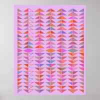 Formas geométricas de Abstrato de Cuta em Roxo Lav