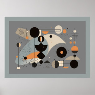 Poster Formas Geométricas do Bauhaus do Século médio