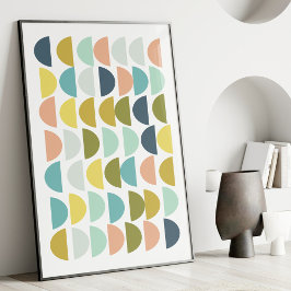 Poster Formas Geométricas Modernas em Pedras Terrestres P